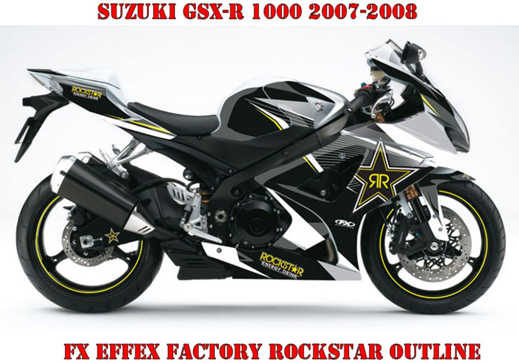 Rockstar Yellow Star für Suzuki GSX-R 1000 2007-2008